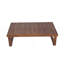 Table basse rustique à lattes et pieds de traîneau-1023039590