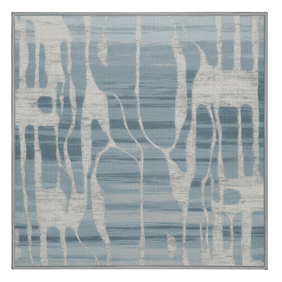Machine Washable Abstract Gray Area Rug