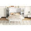 Grand lit escamotable avec tablettes, tiroirs et ports USB, blanc-467893189-467893188