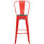 Tabouret de bar ou de comptoir en métal Marian avec dossier et siège en bois Marian-2127243145-2101696429-2101696408