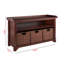 Banc de rangement 4 pièces Cyril avec 3 paniers pliables et 2 tablettes Cyril, H 21,83 po x l 39,82 po x P 13,9 po