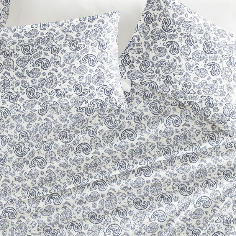 Ensemble de draps en microfibre Becky Cameron, Ensemble de draps pour lit double + un drap-housse, Bleu marine