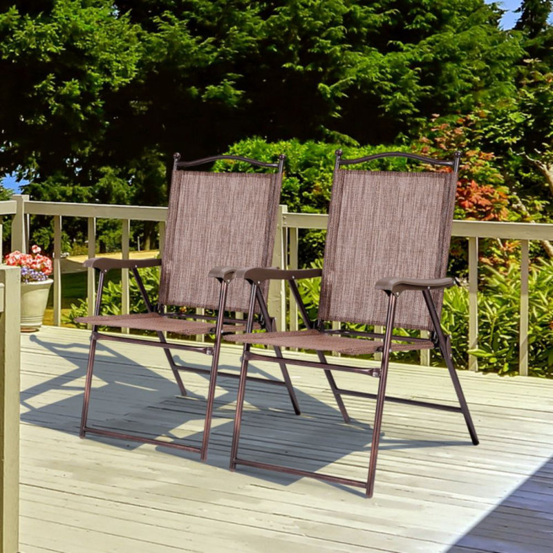 Ensemble de 2 chaises longues de terrasse pliantes, Gris