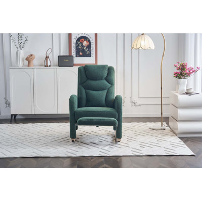 Chaise berçante en coton et lin