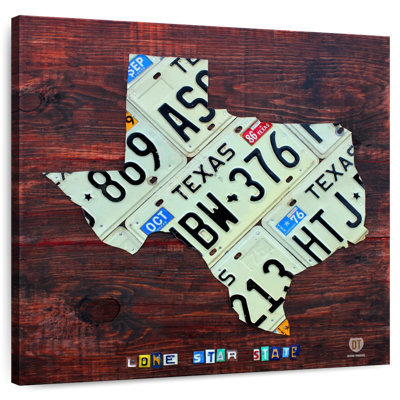 Texas Licence Plate Map Large