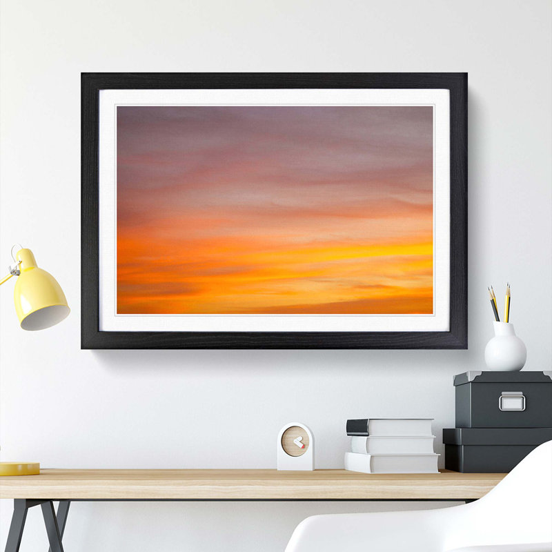 Magical Sky - Picture Frame Photograph Print, 40cm H x 60cm W x 2cm D, Black