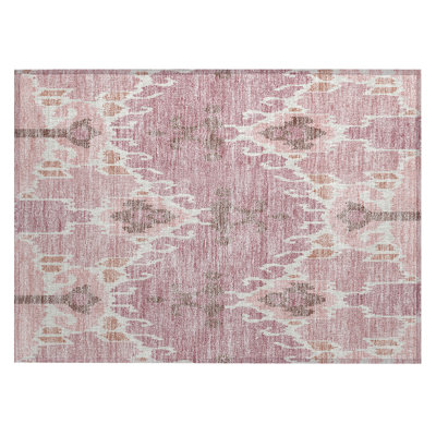 Washable Ikat Indoor / Outdoor Rug