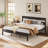 Bed And Headboard, Easy Assembly, Noise-free, No Box Spring Needed, Heavy Strong Metal Support, Double-row Support Bars-343712615-392833737