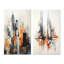 2 pièces sur toile - Orange, gris, minimalisme urbain, rythme-1671967741-1671967725
