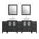 Melbourne 84'' Double Bathroom Vanity with Engineered Marble Top with Mirror