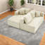 Canapé modulaire en velours côtelé beige