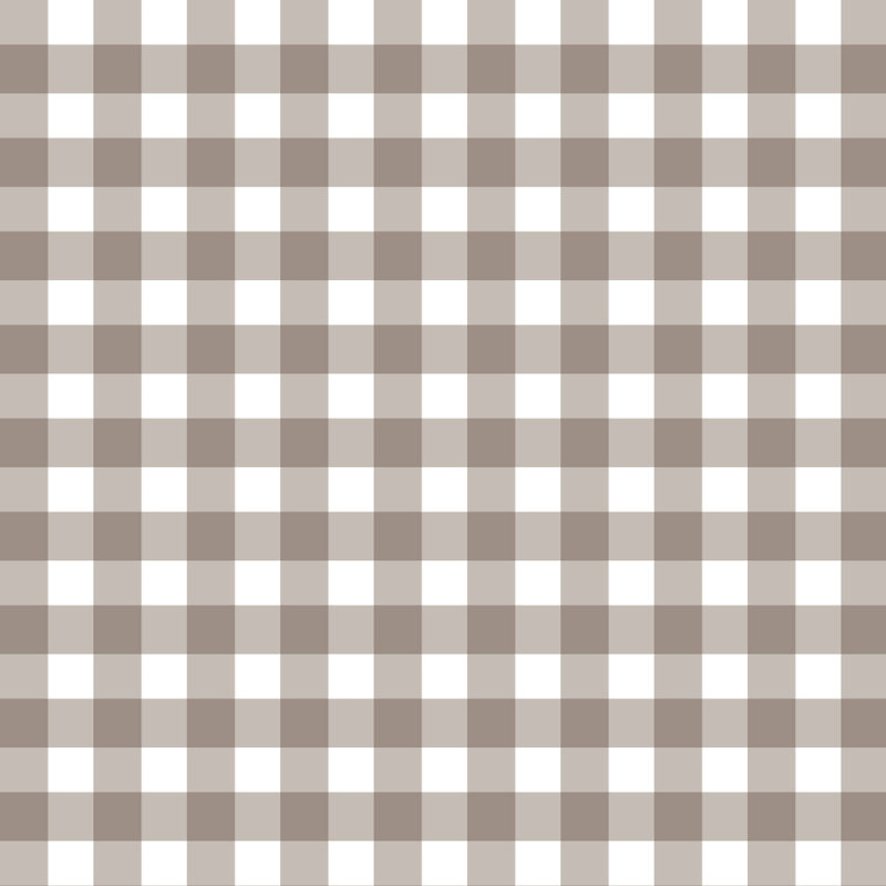 Gingham Pattern Tailored Bed Skirt 15" Drop Length, Twin XL, Taupe