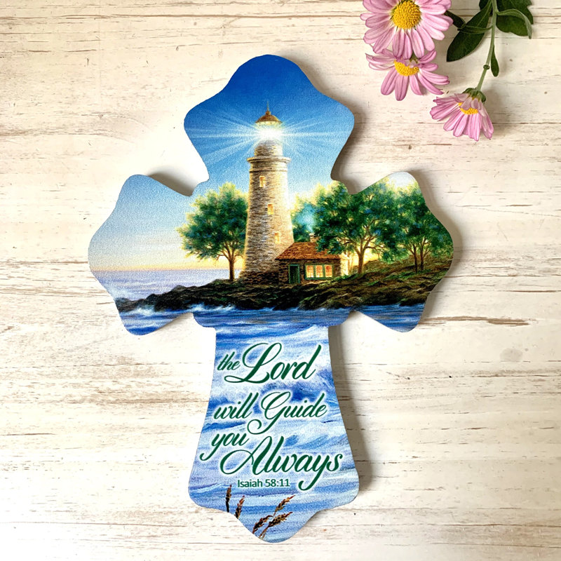The Lord Will Guide You Wooden Cross