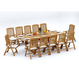 Marley Outdoor - Piece Teak Dining Set