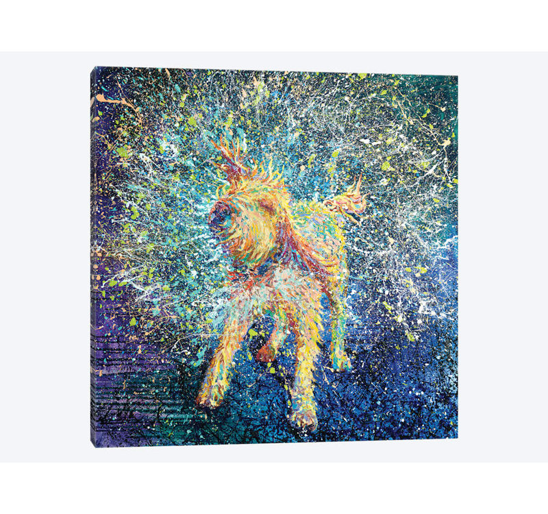 «Teroidal» par Iris Scott, impression sur toile tendue, H 12 po x l 12 po x P 1,5 po, Toile tendue, Pas de tapis
