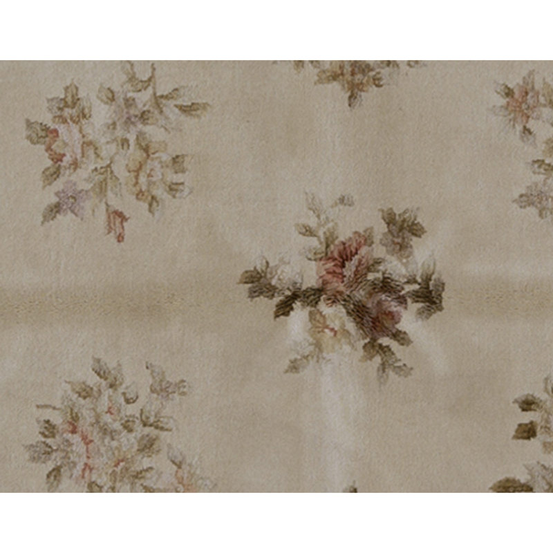 High-Quality Hand-Knotted Ivory Area Rug