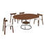 Ensemble de table de salle à manger extensible 43 po pour 4 à 6 personnes avec 4 chaises en bois massif