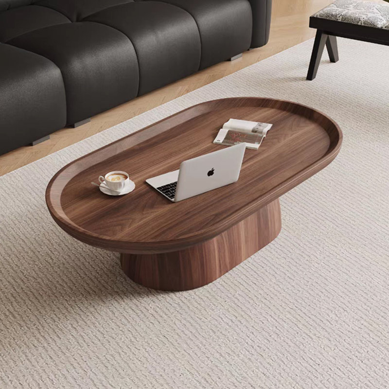 Table basse en bois massif Wabi-sabi, H 13,77 po x L 51,18 po x l 27,55 po