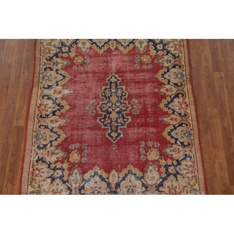 Tapis traditionnel délavé rose 4 x 5
