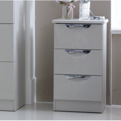 Fully Assembled Ratley 3 Drawer Bedside Table
