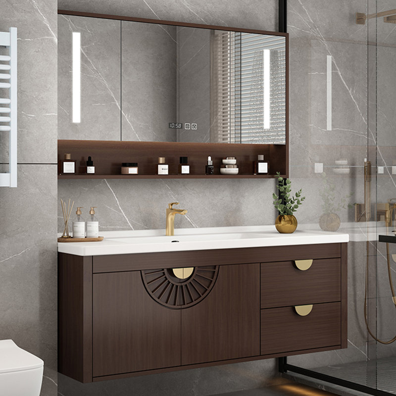 High-end retro and simple style bathroom cabinet