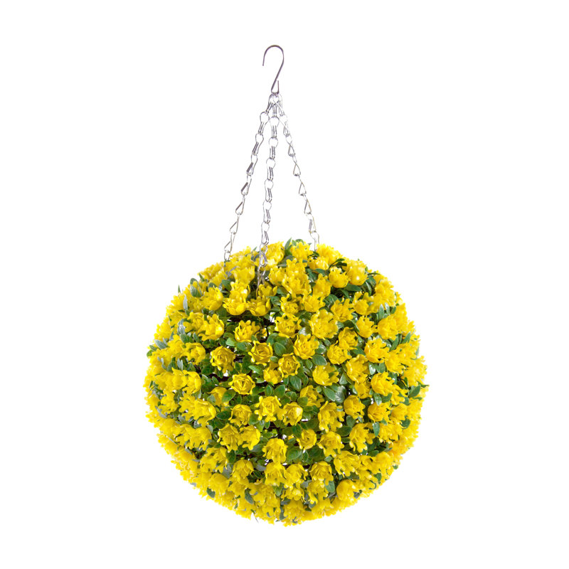Faux Plant, 28cm H x 28cm W x 28cm D, Yellow