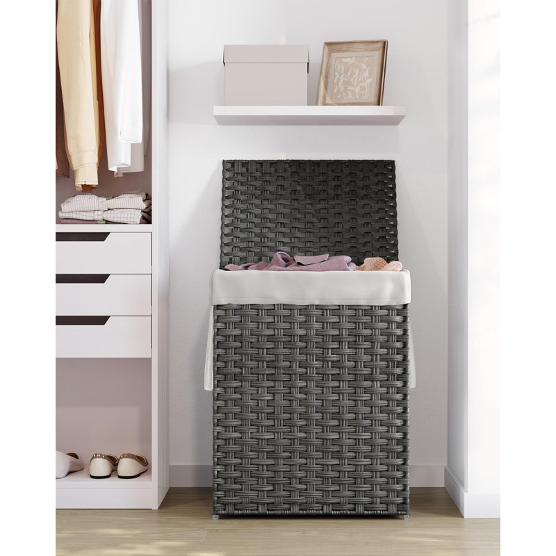 Panier à linge avec couvercle (gris tourterelle), Gris colombe