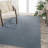 Twyla Classic Solid Low-Pile Machine-Washable Blue Rug-1683059645