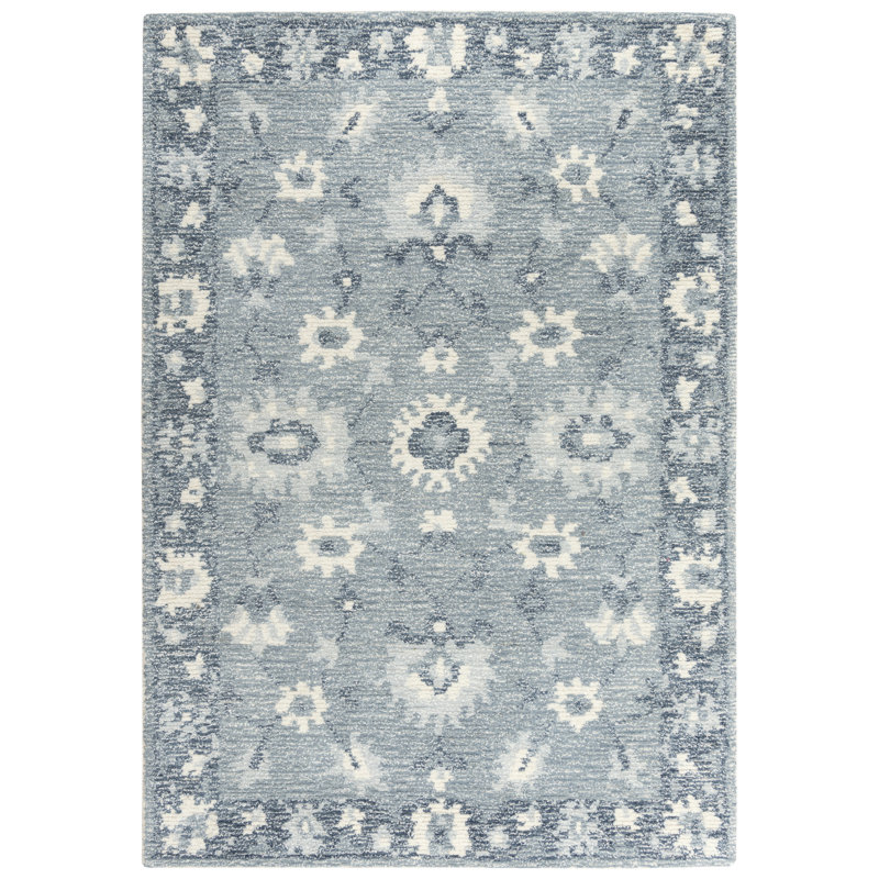 Beeson Hand Tufted Oriental Indoor Rug, Rectangle 9' x 12'