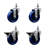 4 Inch_Solid Polyurethane ½ Inch Threaded Stem Caster Set 2 Brakes SCC