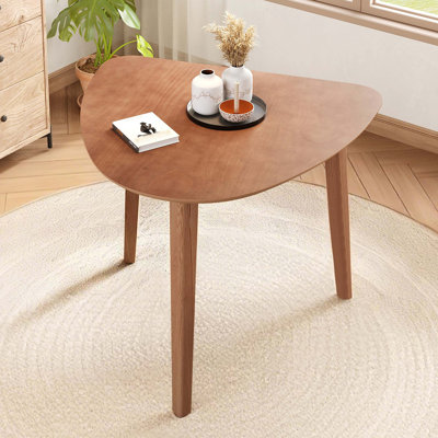Table d'appoint moderne en bois avec pieds robustes pour espaces de vie compacts