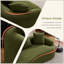 Canapé à compression, canapé courbé de style moderne pour petits espaces et appartements, chenille 30D sans assemblage, 3 coussins décoratifs-130038762