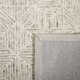 Linsly Geometric Hand Tufted Wool Ivory/Light Blue Area Rug