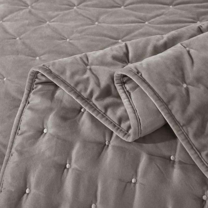 Polyester Velvet Coverlet, King Quilt + 2 Shams