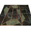 Wool Geometric Area Rug in Black/Yellow