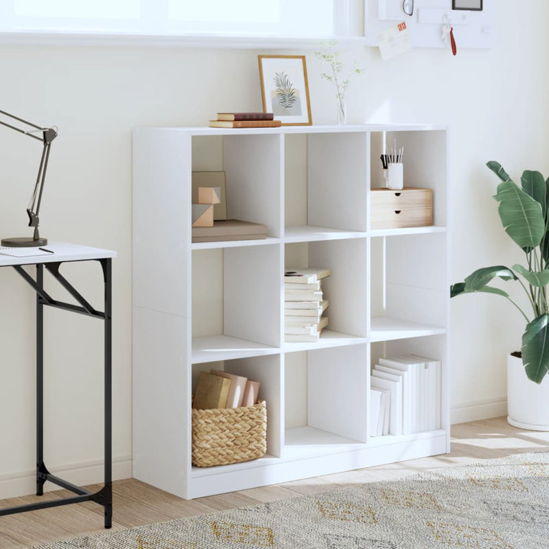 Aydrien 108cm H x 102cm W Bookcase, White