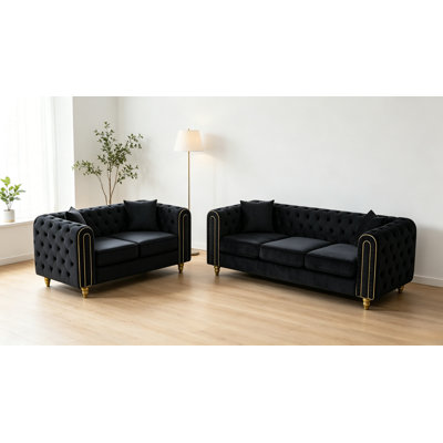 Ensemble de fauteuils Chesterfield
