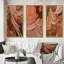 Chocolate Bliss Abstract Painting I - Abstract Painting Art Set Of 3 Pieces-1249127153-1249127149