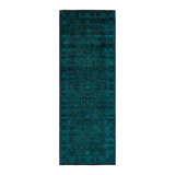 Fine Vibrance One-of-a-Kind 4' 2" X 11' 10" Hand Knotted Area Rug