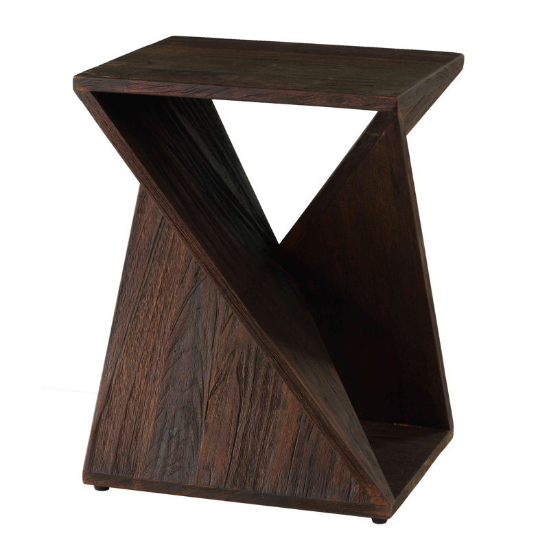 Delrosario Solid Wood Top End Table