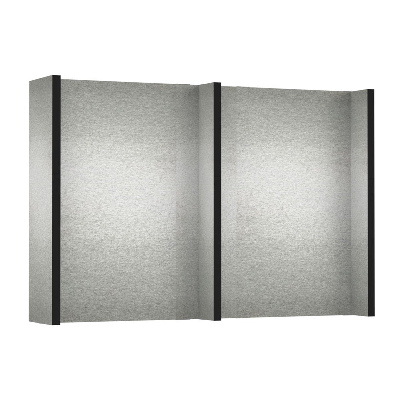 Ensemble mural modulaire de 7 pi de hauteur Everpanel - Bordure noire, 120", Gris marbre