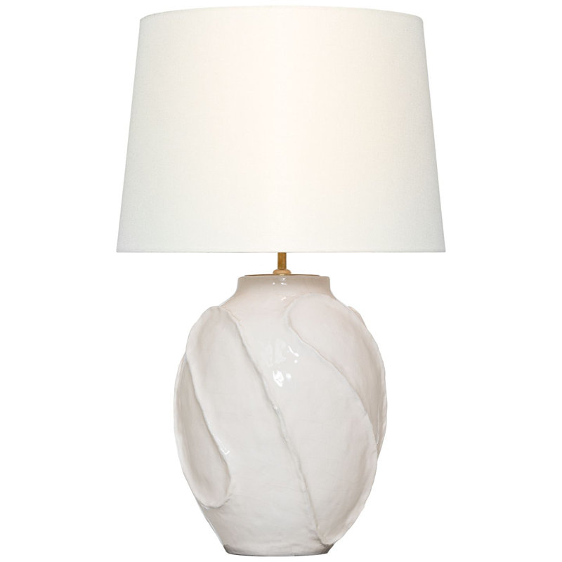 Idalia Table Lamp, Glossy White Crackle