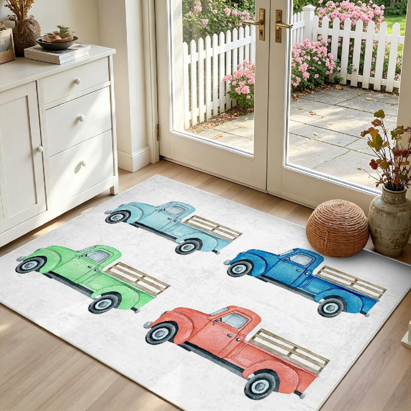 Tapis transparent clair lavable à la machine, Rectangle 39" x 63"