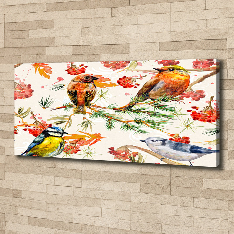 Conifers And Birds - Wrapped Canvas Print