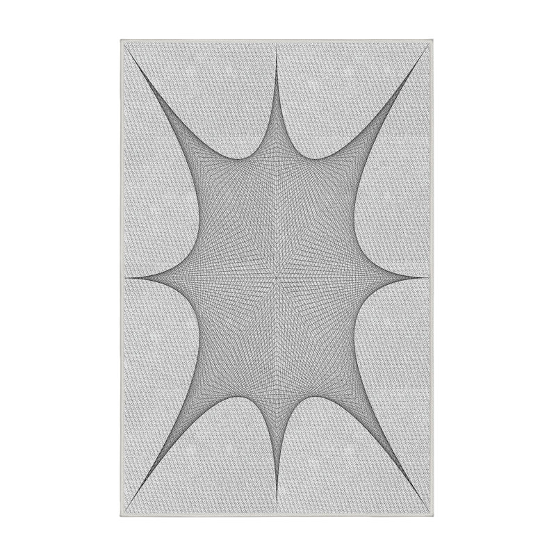 Tapis zone grise à motifs, Rectangle 4 pi x 6 pi