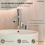 Robinet de vasque de salle de bain à un trou, robinet de vasque de salle de bain à poignée simple avec ensemble de drain-128788374