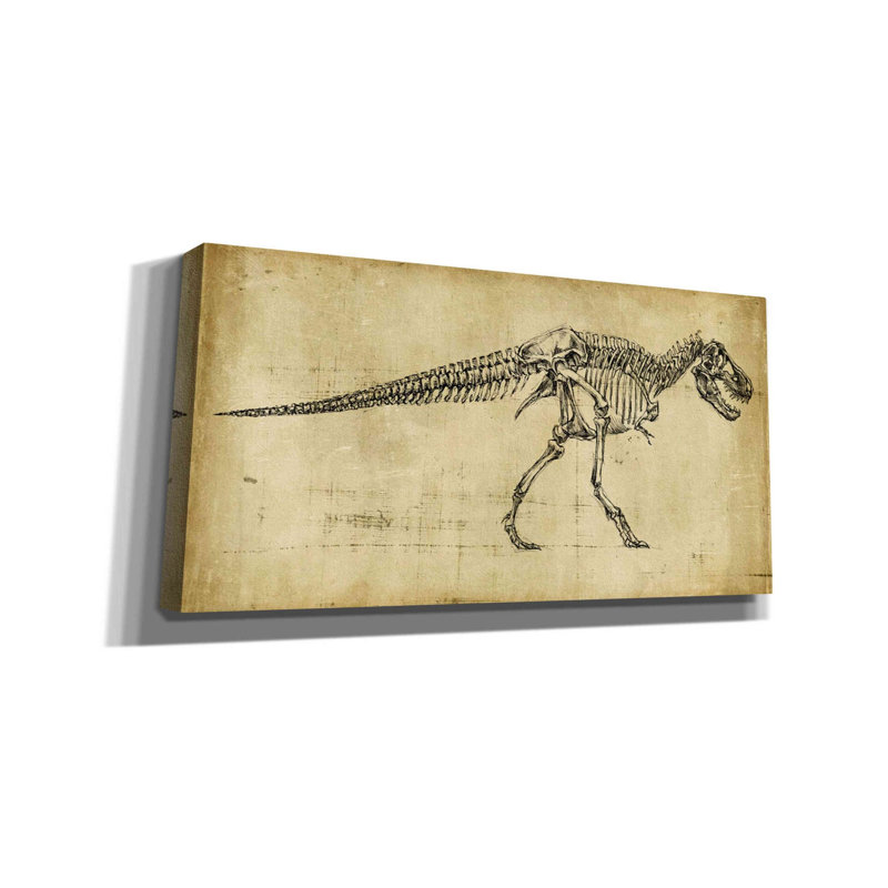 «Tyrannosaurus Rex Study» par Ethan Harper, art mural sur toile, H 12 po x l 24 po x P 0,75 po