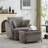 40.53" W Upholstered Swivel Accent Armchair With Storage Ottoman-1273870098