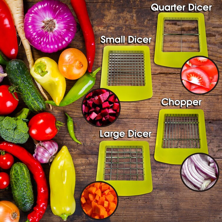 Mega Chef 17-Piece Salad Spinning Slicer, Dicer and Chopper Set