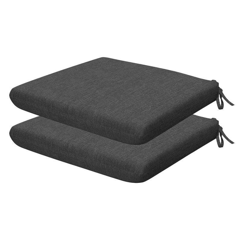 Coussin de siège d'extérieur carré Meridian, L 20 po x P 20 po, Gris ardoise